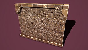 Fantasy wall 2 simple version 3D model