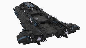 3D Spaceship - Battleship Cruiser Spacecraft
