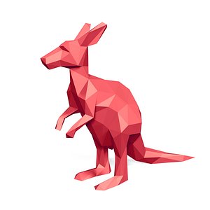 3D Cartoon Kangaroo model