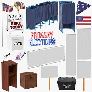 3D elections sign banner