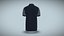 Camisa polo retrô masculina em low poly