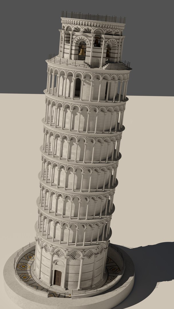 Leaning Tower of Pisa 3D model TurboSquid 1829776