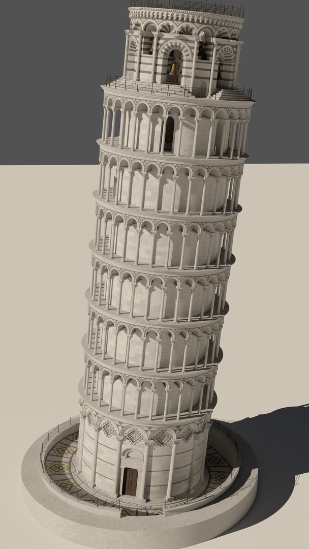 Leaning Tower of Pisa 3D model https://p.turbosquid.com/ts-thumb/rD/6OiF74/l5/0003/png/1639682244/1920x1080/fit_q87/9946a5eea4244db571686eba0752c1c9f0b32965/0003.jpg