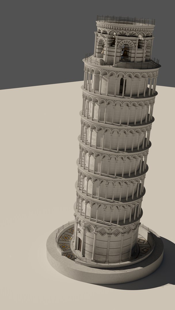 Leaning Tower of Pisa 3D model https://p.turbosquid.com/ts-thumb/rD/6OiF74/xC/0006/png/1639682195/1920x1080/fit_q87/0a460a00998423f2172dc89c1ac7e9f8a0991afc/0006.jpg