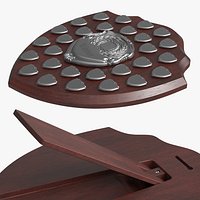 Presentation Shield with Metal Plaque Grid
