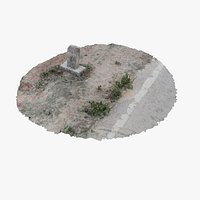 Roadside piller photoscan retopo
