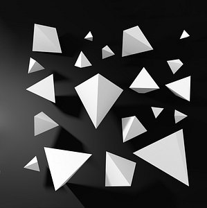 3D polytetrahedron trianglecubegeometryabstract