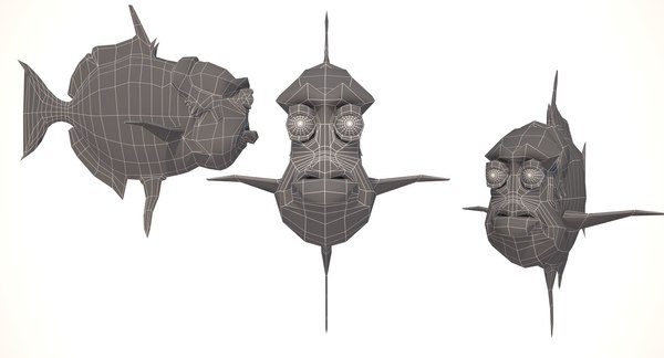 Cartoon fish model - TurboSquid 1152891