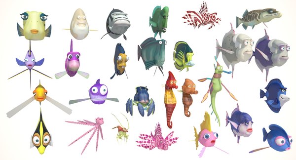 Cartoon fish model - TurboSquid 1152891