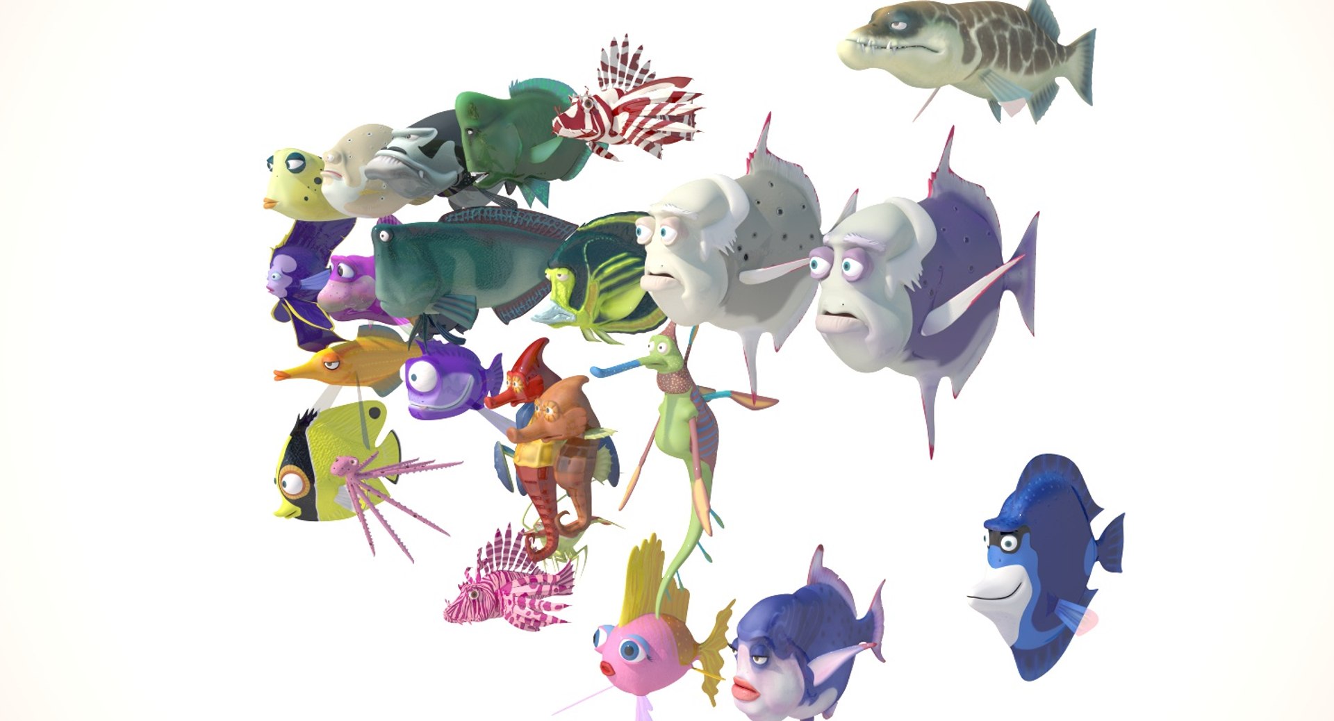 cartoon fish model https://p.turbosquid.com/ts-thumb/rD/bBgUiY/tHQaSdAB/cartoonfishcollectionrender_0002/jpg/1493675035/1920x1080/fit_q87/834107517bdf9dd3c82d8d500bb2360255235747/cartoonfishcollectionrender_0002.jpg