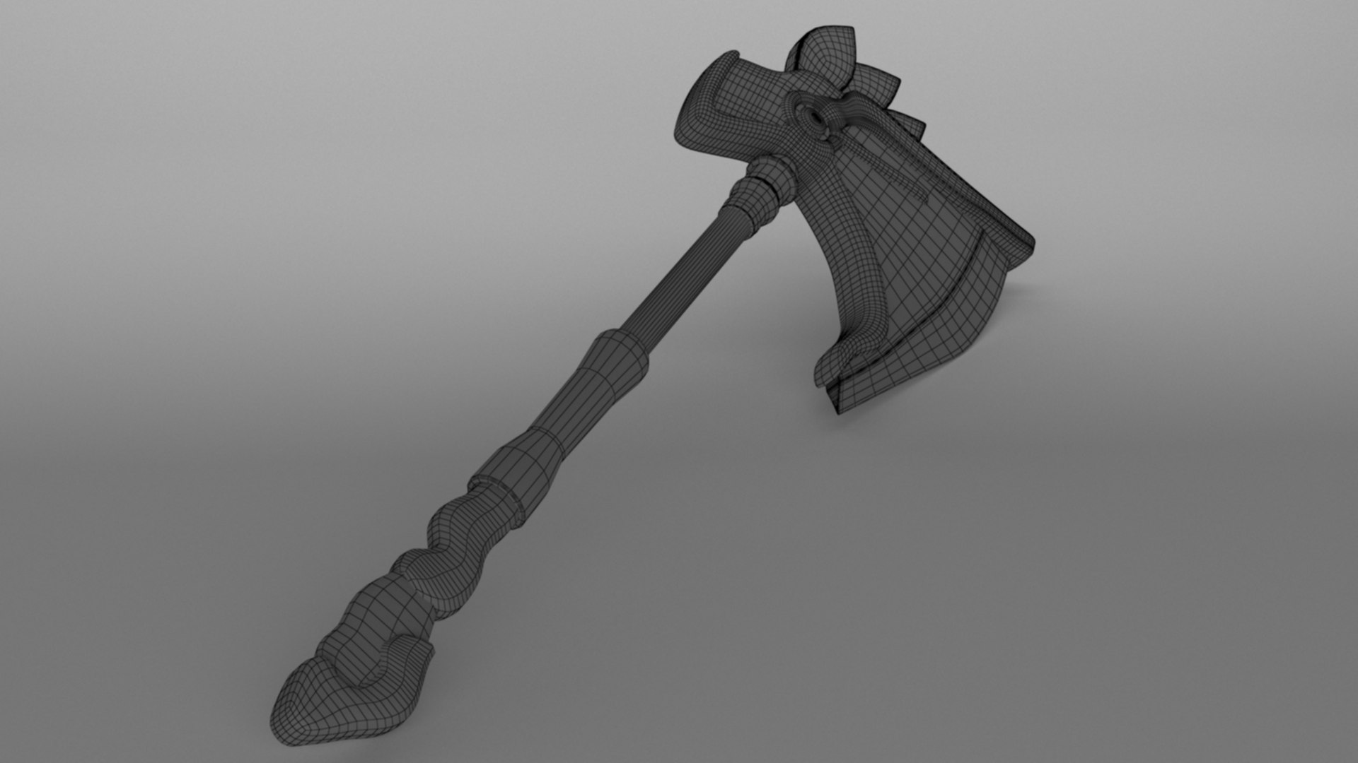 3d Fantasy Axe Battle Weapon Pbr Model Turbosquid 1996078