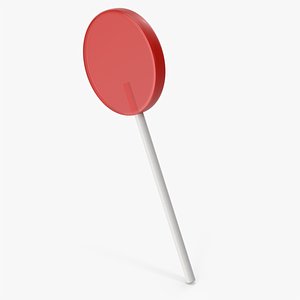 Red Lollipop Candy 3D model