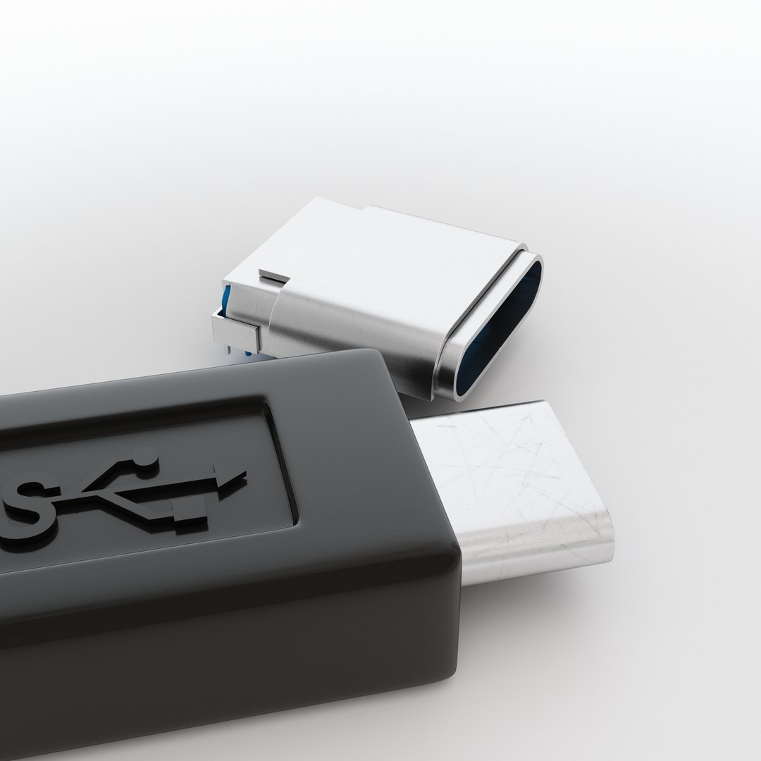 3d model usb connectors pack