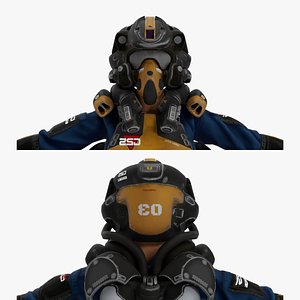 3D Sci fi Character Girl 3d model