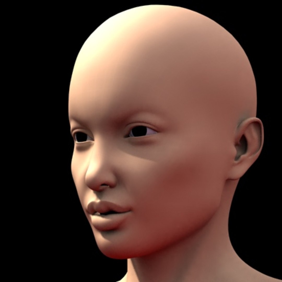 Sexy Female Head 3d Model