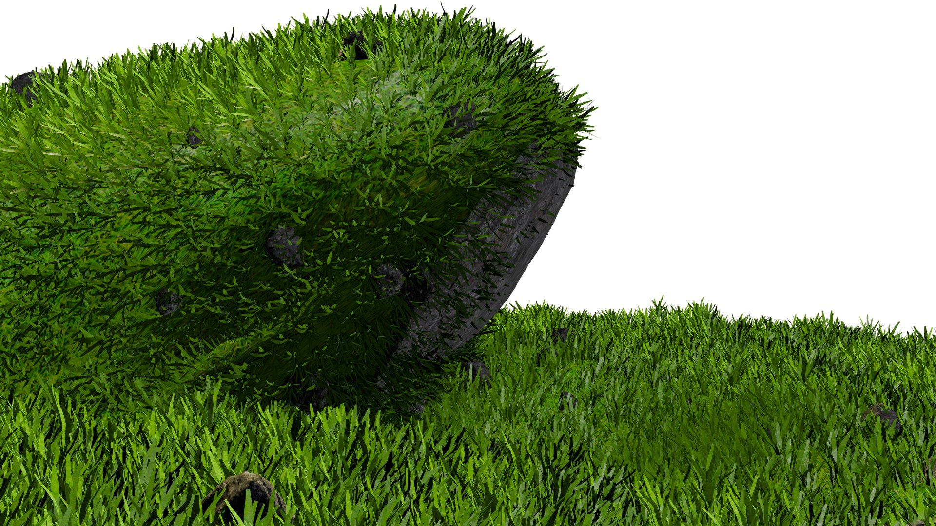 3D Hill With Rocky Grass 2 - TurboSquid 2183392