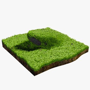 Hill With Rocky Grass 2