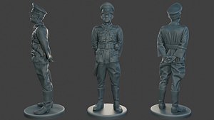 3D german officer ww2 attention
