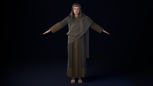3D model Arab Young Women Rigged