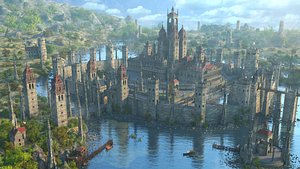 3D Fantasy City Castle Environment