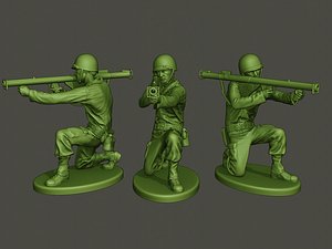 3D american soldier ww2 shoot