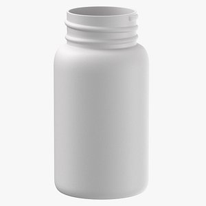 3D plastic bottle pharma 500ml model