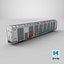 Generic Old Auto Rack Freight Car White