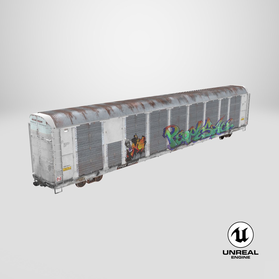 Generic Old Auto Rack Freight Car White model https://p.turbosquid.com/ts-thumb/rD/xUTGcO/XQ/stemcell_unreal_render/png/1733298716/1920x1080/fit_q87/a25506446f3094a1ccf868857d07f1773c7769c5/stemcell_unreal_render.jpg