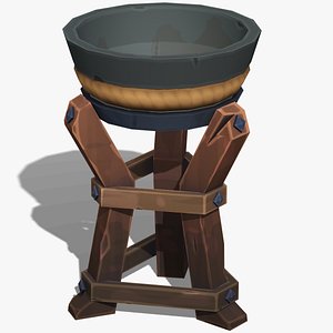 Stylized Torch Stand - PBR Game Ready