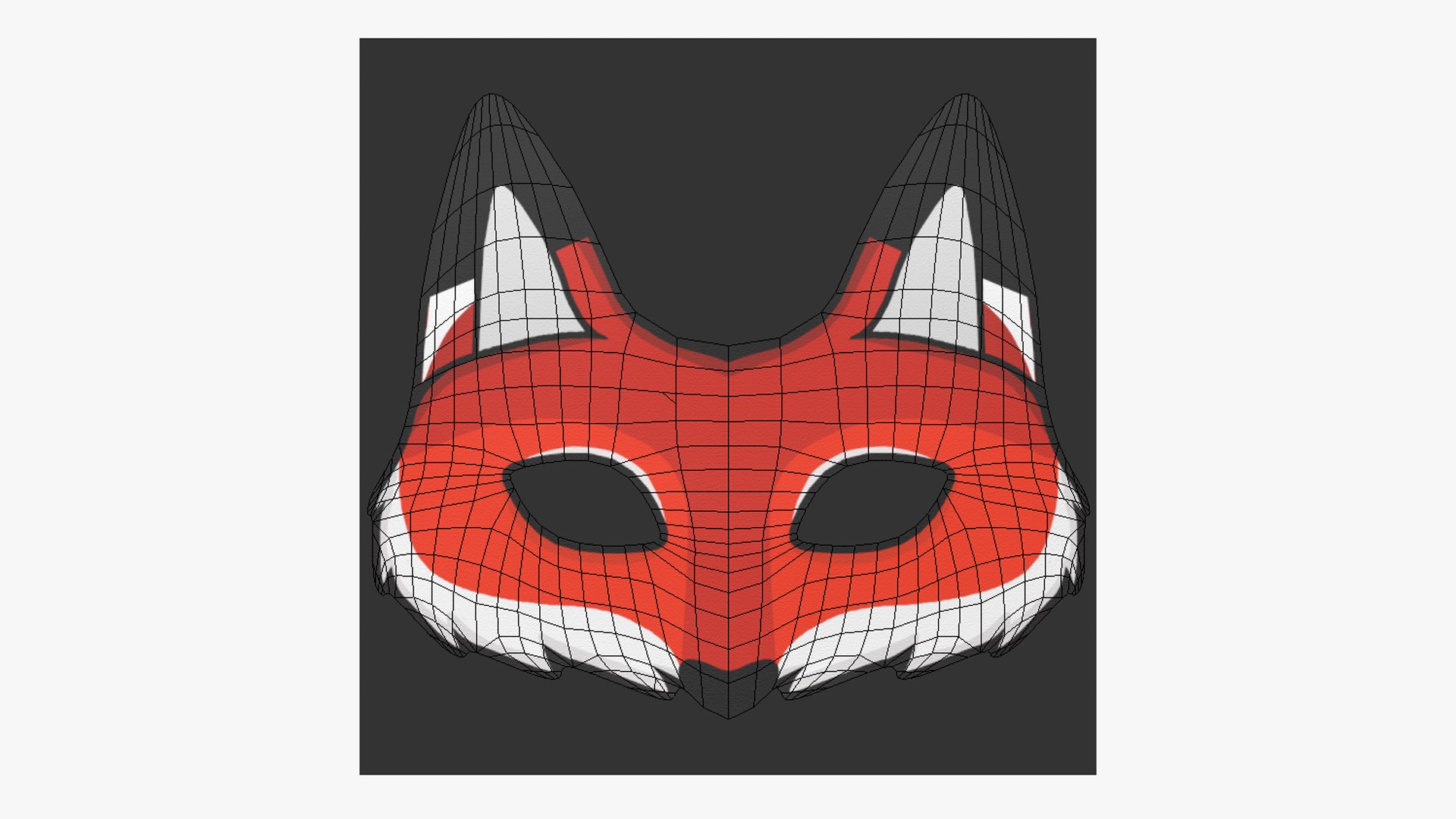 04 Fox Mask Paper Collection - Character Design Fashion 3D Model ...