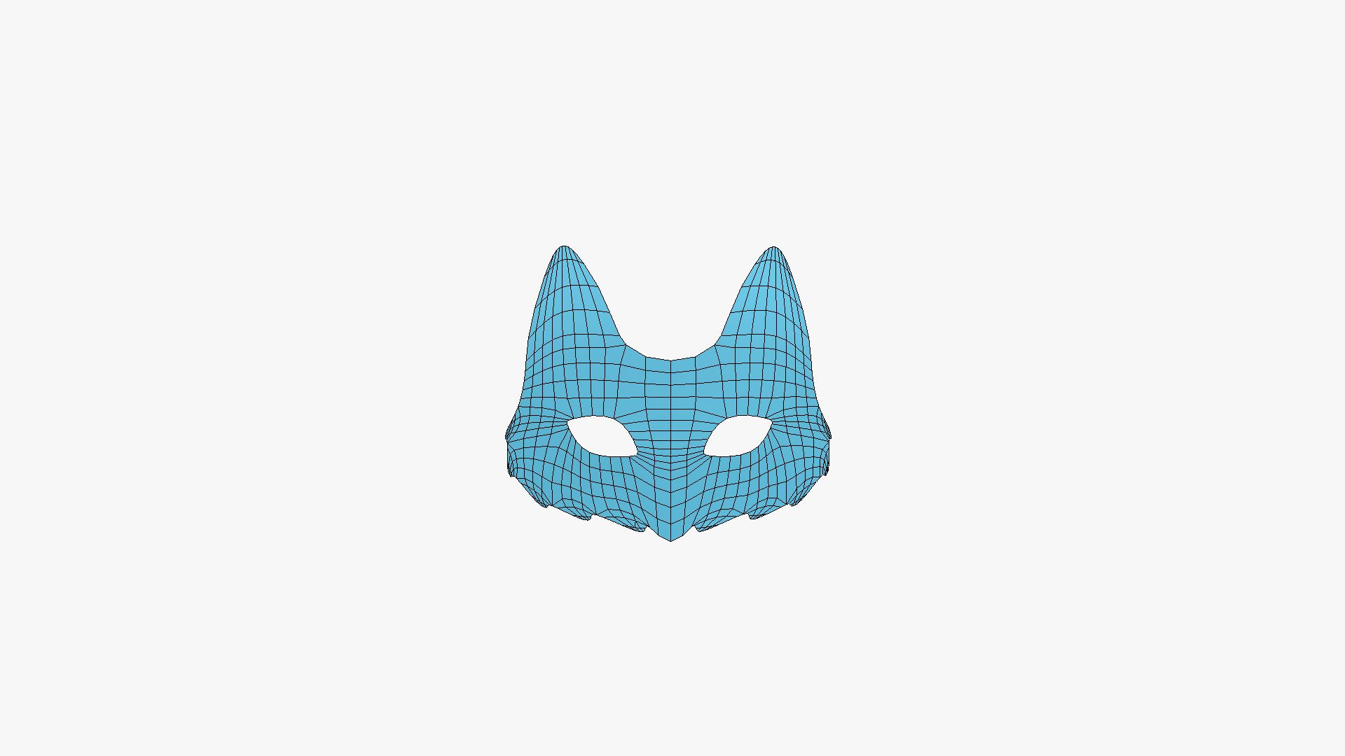 04 Fox Mask Paper Collection - Character Design Fashion 3D Model ...