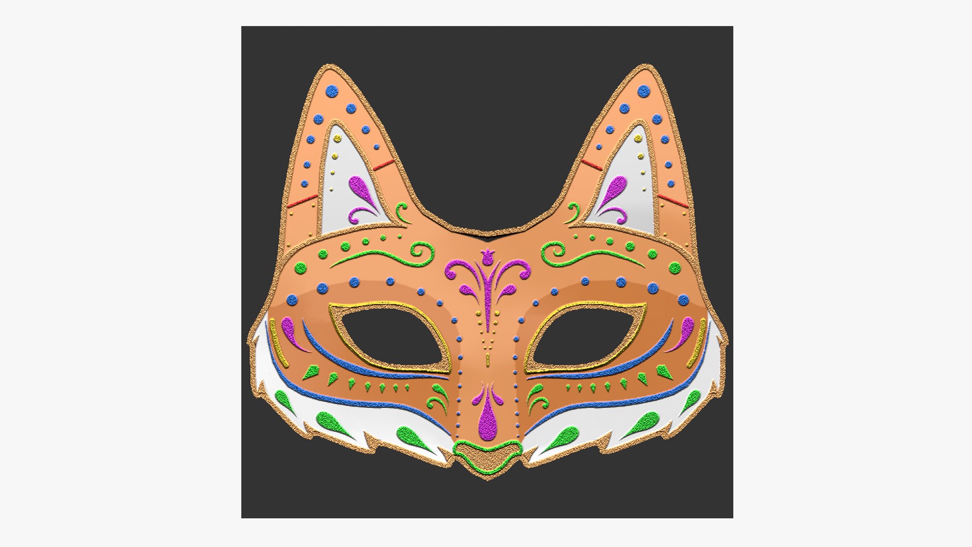 04 Fox Mask Paper Collection - Character Design Fashion 3D Model ...