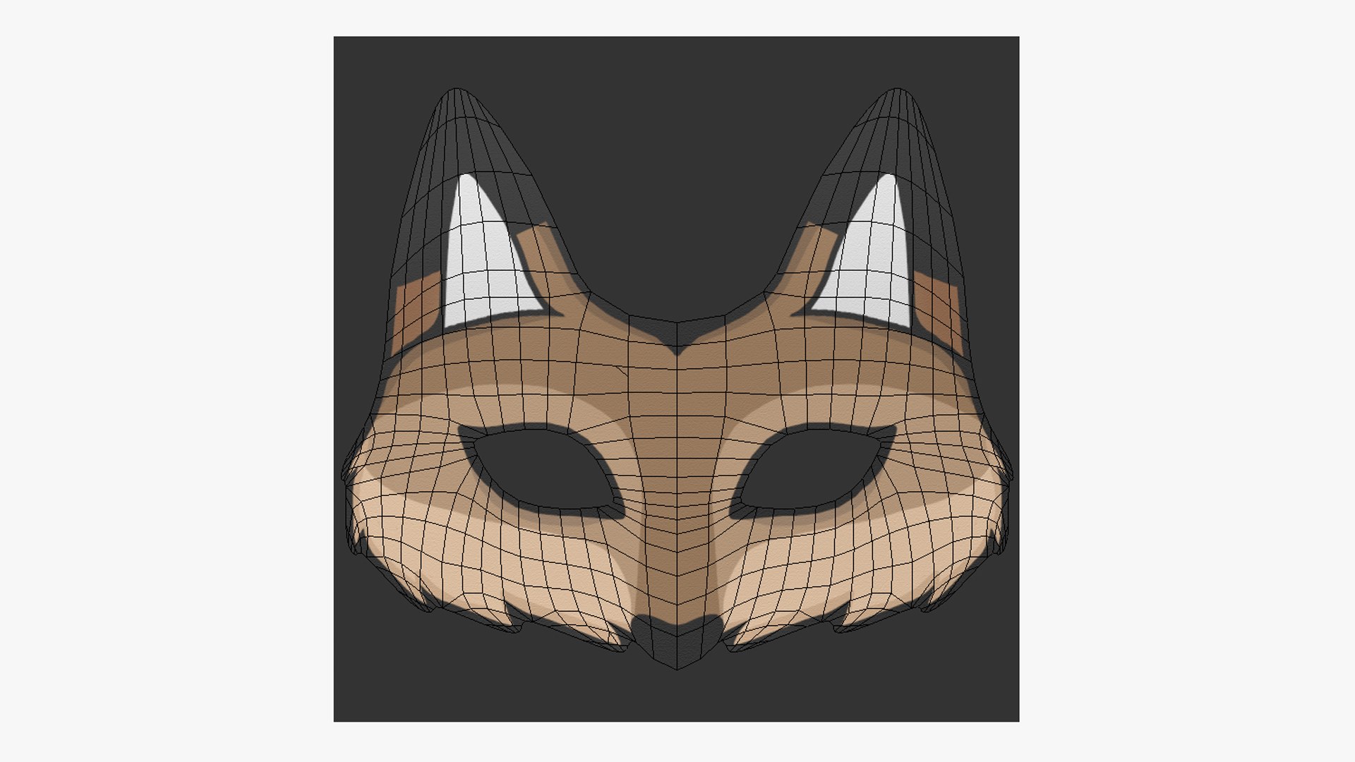 04 Fox Mask Paper Collection - Character Design Fashion 3D Model ...