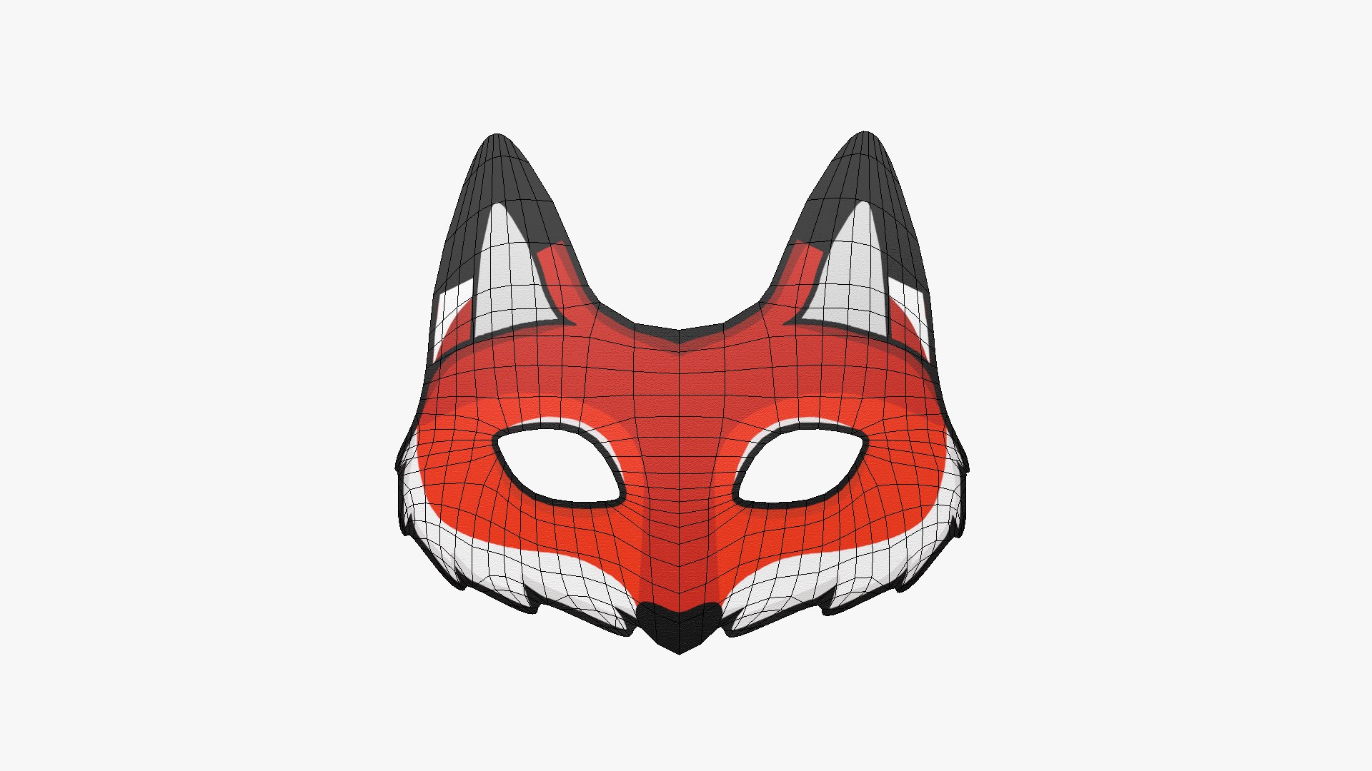 04 Fox Mask Paper Collection - Character Design Fashion 3D Model ...