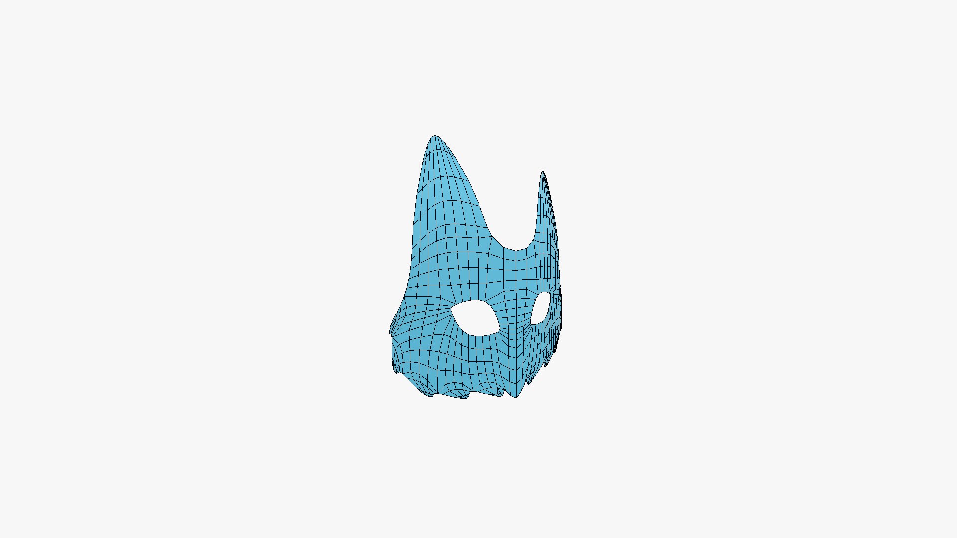 04 Fox Mask Paper Collection - Character Design Fashion 3D Model ...