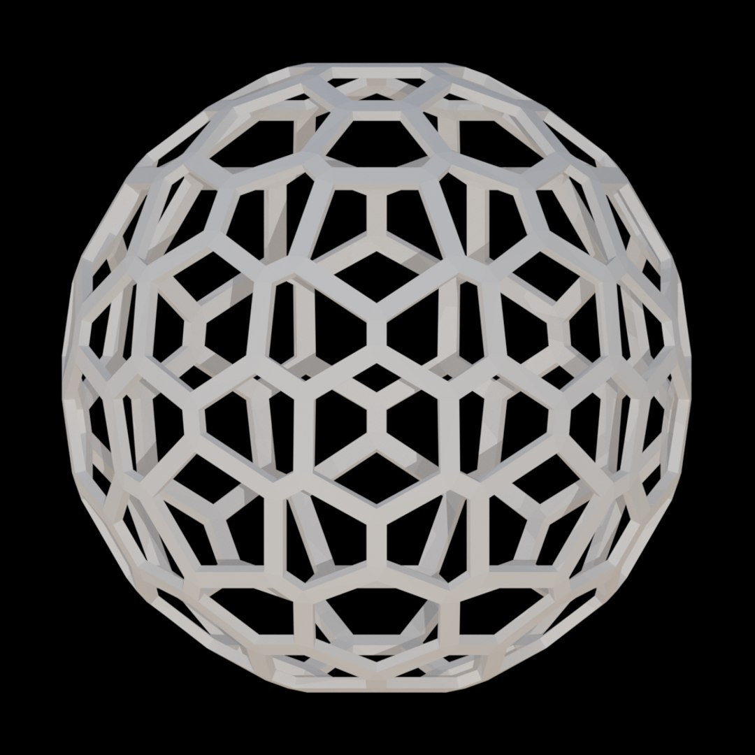 3D Honeycomb Sphere - TurboSquid 1383519