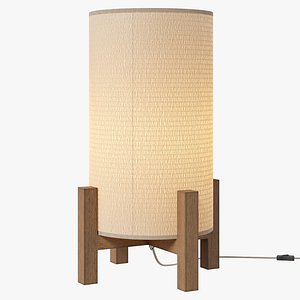 3D World Market paper rattan table lamp model