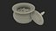 Arabic Silver Sugar Bowl Filled with Lid 3D model