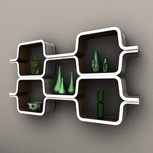 Honeycomb Shelf and Vases