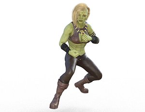 High-Quality Orc Female Warrior 3D model