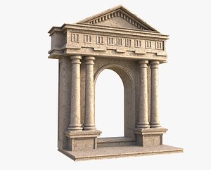 3D Classic Arch Gate model