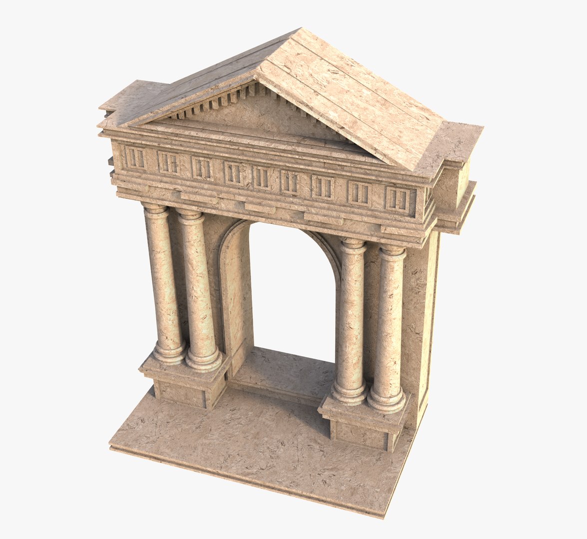 3D Classic Arch Gate Model - TurboSquid 2224786