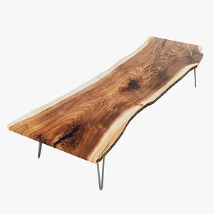3D Wooden Conference Room Table model