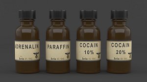 Army Medical Bottle Set 3D