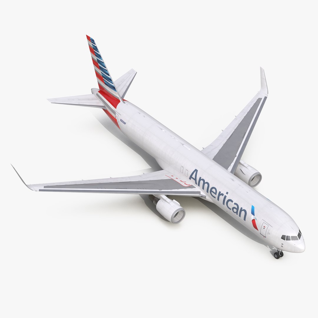 Boeing 767-300F American Airlines 3D Model 3D model preview