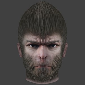 Black Myth Wukong Head - Low Poly