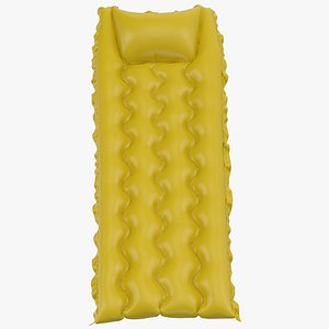 Inflatable Air Mattress 2 Yellow 3D Model
