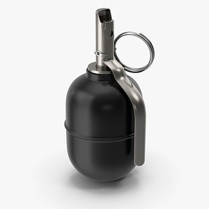 3D Black Frag Grenade
