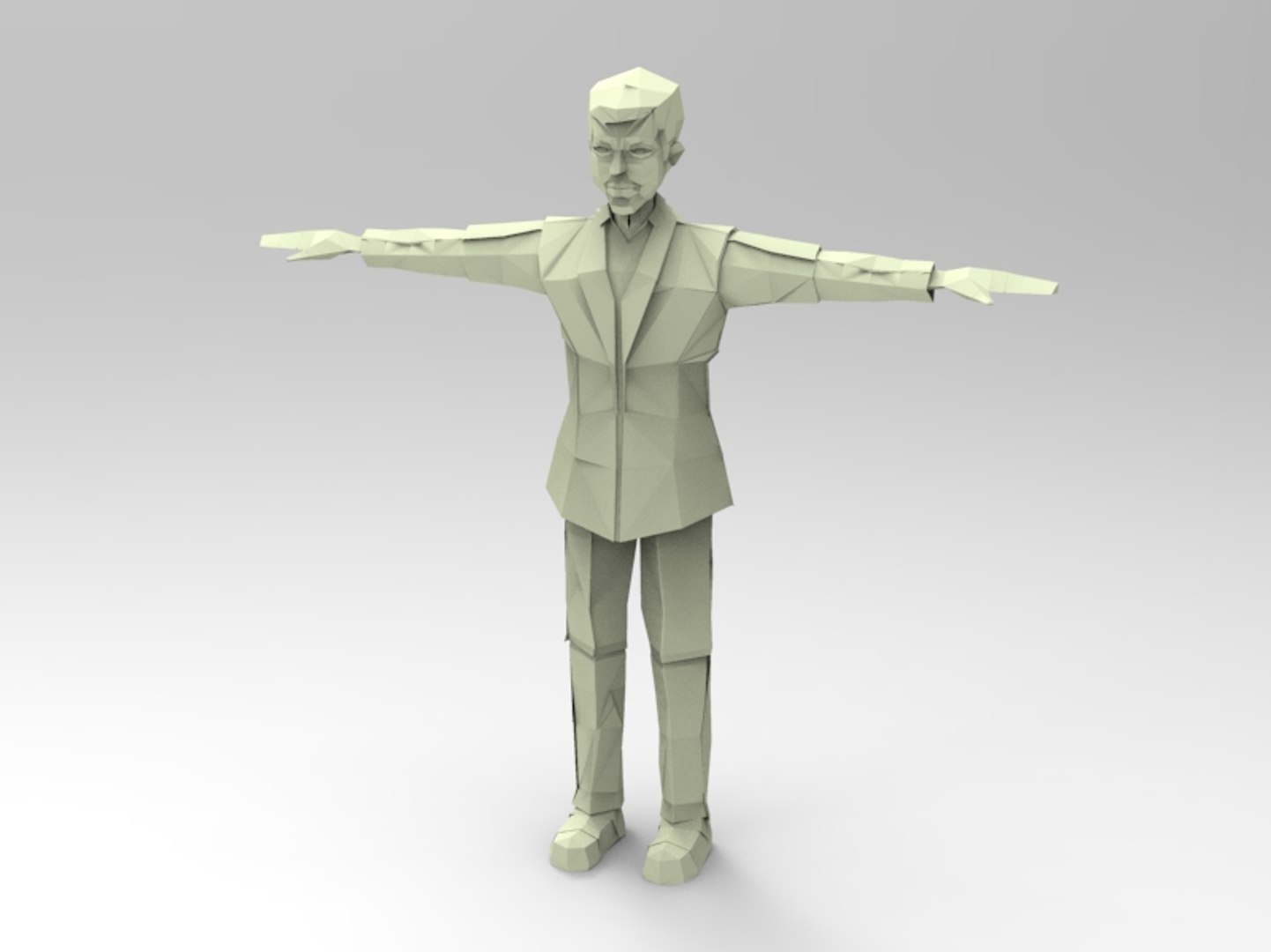 paper man b 3d model