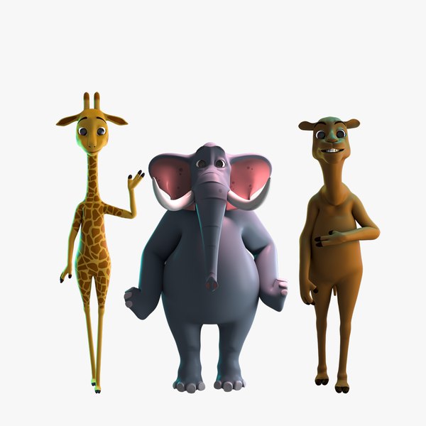 3D Stylized Animals Rigged V3 model